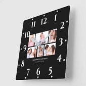 6 Bereiche Benutzerdefiniertes Foto Einfache elega Quadratische Wanduhr (Winkel)