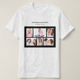 6 Bereiche Benutzerdefiniertes Foto Einfache elega T-Shirt