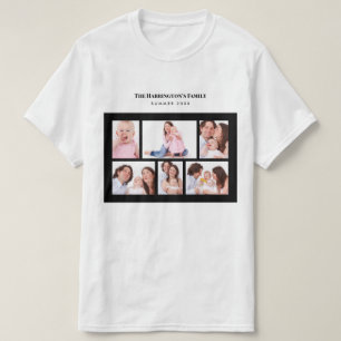 6 Bereiche Benutzerdefiniertes Foto Einfache elega T-Shirt