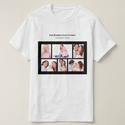 6 Bereiche Benutzerdefiniertes Foto Einfache elega T-Shirt (Design vorne)