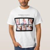 6 Bereiche Benutzerdefiniertes Foto Einfache elega T-Shirt (Vorderseite)