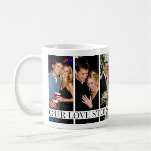 6 besondere Paarfotos/Familienfotos & lange Nachri Kaffeetasse