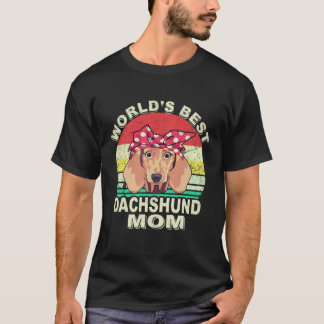6 Bester Dachshund-Vater der Welt Vintage T-Shirt