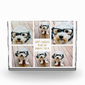 6 Bild Collage Minimalistisch - Gold und White Gri Fotoblock (Vorderseite)