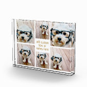 6 Bild Collage Minimalistisch - Gold und White Gri Fotoblock (Rechts)