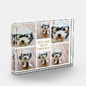 6 Bild Collage Minimalistisch - Gold und White Gri Fotoblock (Links)