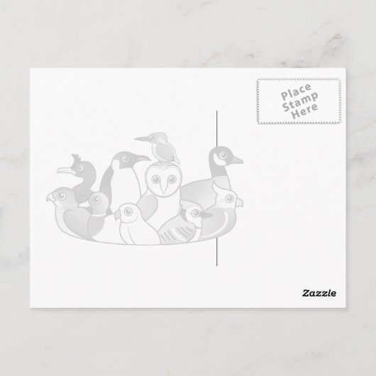 6 Birdorable Warblers Postkarte (Rückseite)