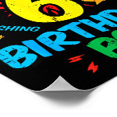 6 Birthday Boy Comic Cool 6th Bday Superhero Party Poster (Ecke)