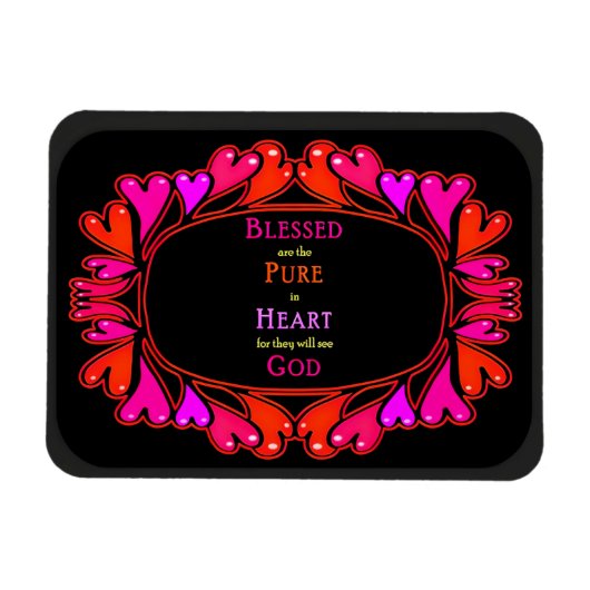 6. Breitengrad - Gesegnet reinen Herzens Magnet (Horizontal)