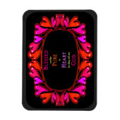 6. Breitengrad - Gesegnet reinen Herzens Magnet (Vertikal)