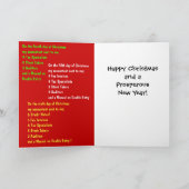 6 Buchhaltungstage des Weihnachtslustigen Buchhalt Feiertagskarte (Innenseite)