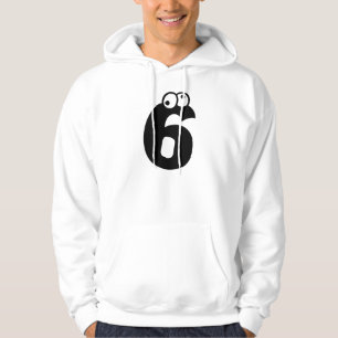 6, Buchstabe mit Augenbrauen Hoodie
