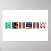 6 Buchstaben Name Board Game Alphabet Poster (Vorne)