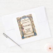 6 Buchzeichen - Märchenprinzessin Quadratischer Aufkleber (Umschlag)