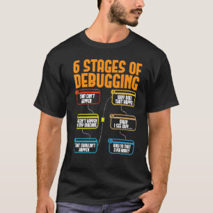 6 Bühnen des Debuggens der Vollstapelsoftware De T-Shirt