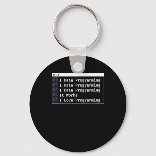 6 Bühnen des Debuggerprogrammierers Schlüsselanhänger (Vorderseite)