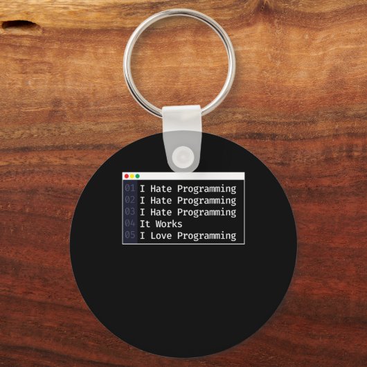 6 Bühnen des Debuggerprogrammierers Schlüsselanhänger (Vorderseite)