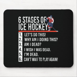 6 Bühnen Eishockey und Hockeyspieler Mousepad