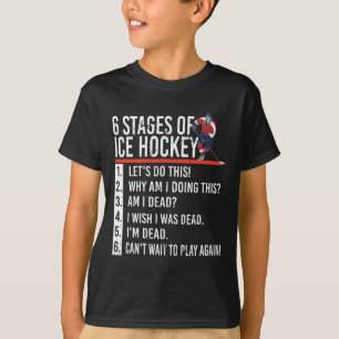 6 Bühnen Eishockey und Hockeyspieler T-Shirt