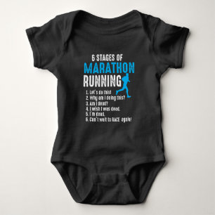 6 Bühnen Marathon Running Runner Triathlon Run Baby Strampler