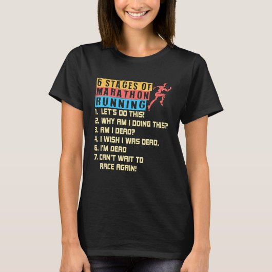 6 Bühnen Marathonlauf T-Shirt (Vorderseite)