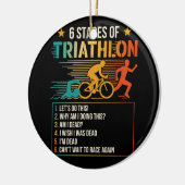 6 Bühnen Triathlon-Athleten Triathleten laufen Keramik Ornament (Links)