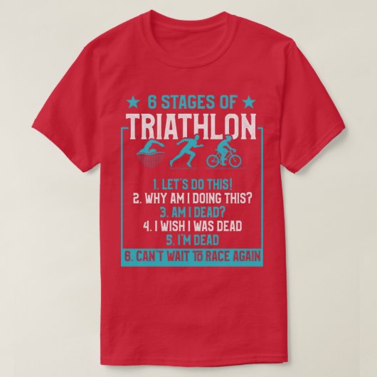6 Bühnen Triathlon T-Shirt (Design vorne)