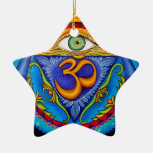 6. chakra, drittes Auge Keramikornament