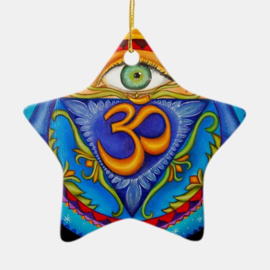 6. chakra, drittes Auge Keramikornament (Vorne)