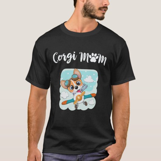 6 Corgi-Mama Corgi T-Shirt (Vorderseite)