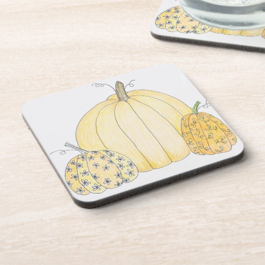 6 Cork Back Untersetzer Pumpkin Trio (Linke Seite)