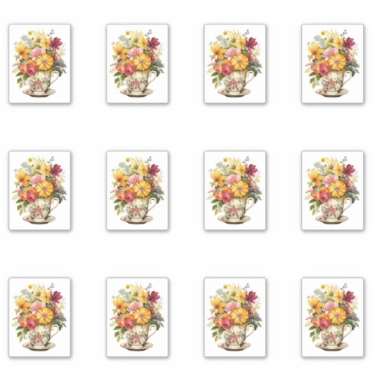 6 Cup der Blume Aufkleber (Vorderseite)