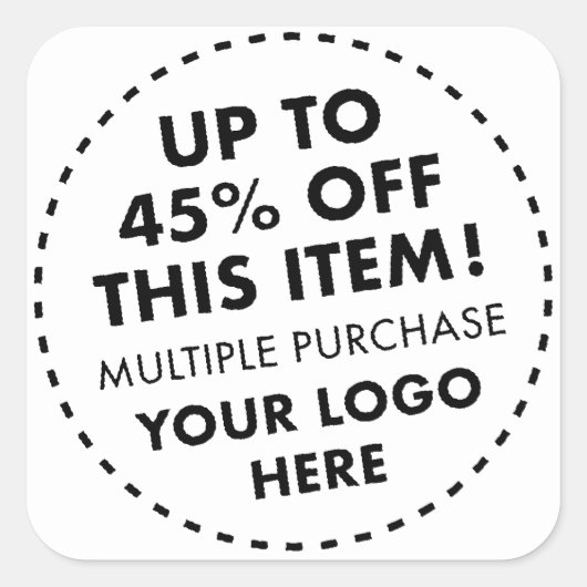 6 Custom Square Stickers 45% OFF Bulk Buy Discount (Vorderseite)