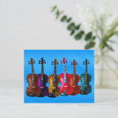 6 DURCHSTECHFLASCHEN AUF DER BLUE-POSTCARD POSTKARTE (Stehend Vorderseite)