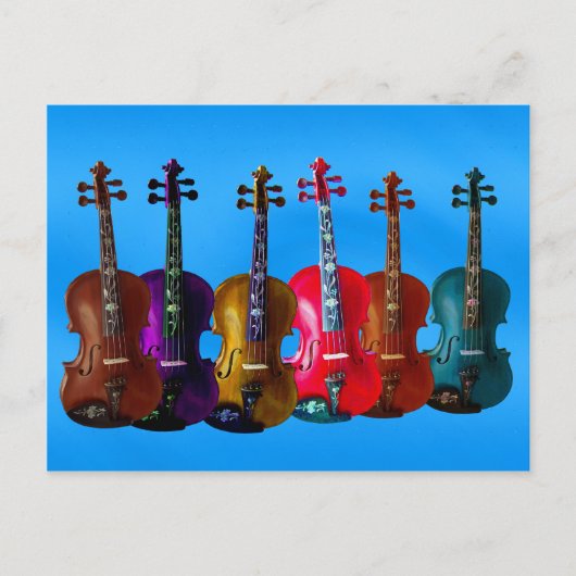 6 DURCHSTECHFLASCHEN AUF DER BLUE-POSTCARD POSTKARTE (Vorderseite)