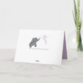 6. eiserner Hochzeitstag niedliche Elefantenkarte Karte (Rückseite)