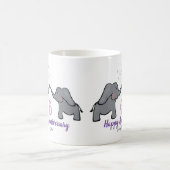 6. eiserner Hochzeitstag niedlicher Elefant Kaffeetasse (Mittel)