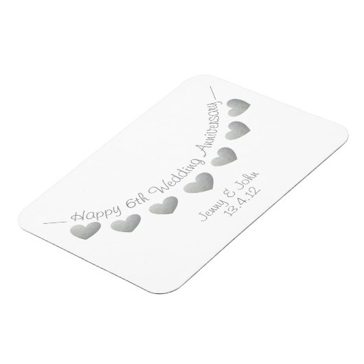 6. eisernes Hochzeitsgeschenk Magnet (Linke Seite)