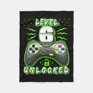 6 Entsperrtes Videospiel 6. Geburtstag Gamer Boys  Fleecedecke