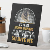 6 Es I mag deutschen Schäferhund besser als die me Sockelschild (In Situ)