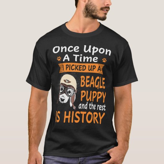 6 Es war einmal - Beagle-Welpe T-Shirt (Vorderseite)