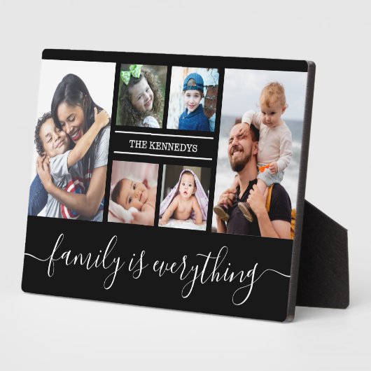 6 Familienname für Fotocollage Personalisiert Fotoplatte (Seite)