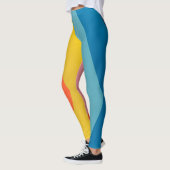 6 Farben Parallelmuster Leggings (Links)