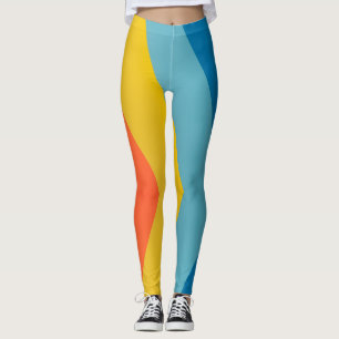 6 Farben Parallelmuster Leggings