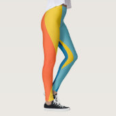 6 Farben Parallelmuster Leggings (Rechts)