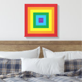 6-Farben-Regenbogen-Pyramide Anpassbares Monogramm Leinwanddruck (Insitu (Schlafzimmer))