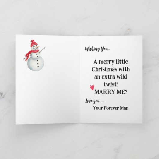 ** 6 Farbige AP97 MARRY ME Weihnachtsgeschenk für Dankeskarte (Innenseite)