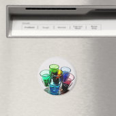 6 Farbige Cocktailbrille - Stil 16 Magnet (In Situ (Geschirrspüler))