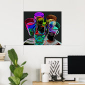 6 Farbige Cocktailbrille - Stil 17 Poster (Heimbüro)