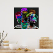 6 Farbige Cocktailbrille - Stil 17 Poster (Küche)